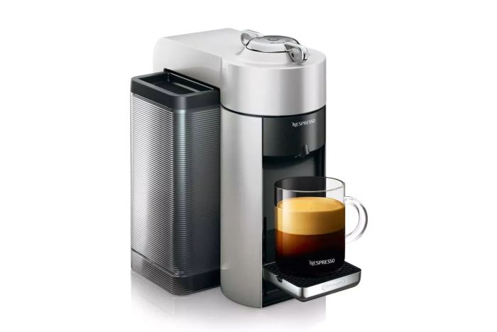Nespresso Vertuo Coffee and Espresso Machine by De'Longhi, 1597 ml, in sleek Silver