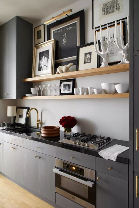 gray-themed kitchen