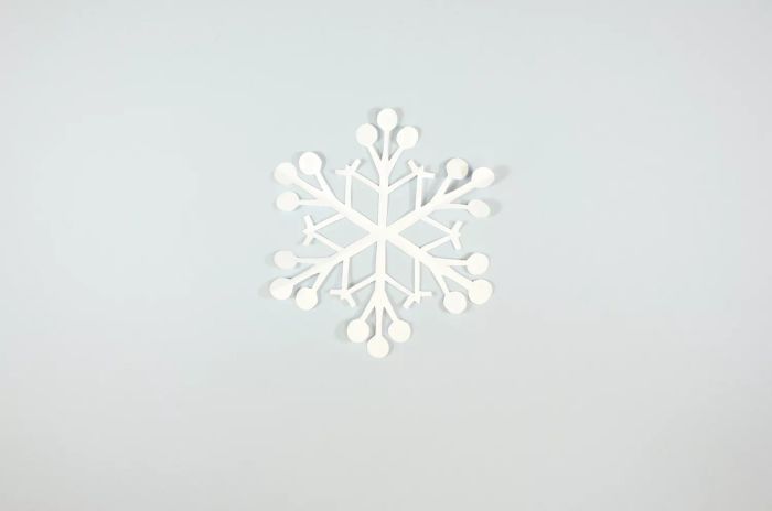 completed paper snowflake