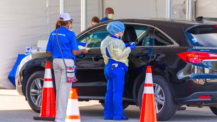 drive-through testing facility