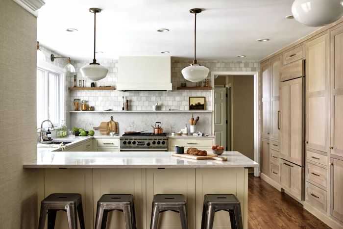 disguised refrigerator in a compact kitchen