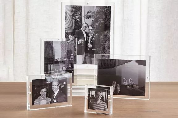 Crate & Barrel Acrylic Block Picture Frames