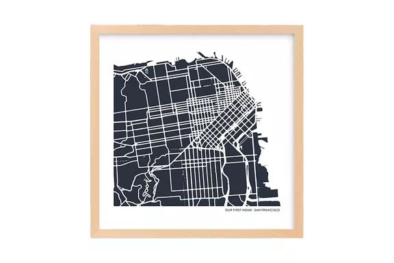 Minted Custom Filled Map Art
