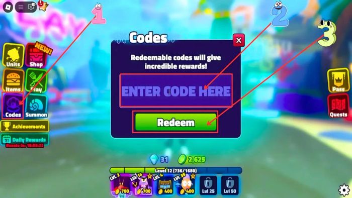Hướng dẫn nhập mã Code SpongeBob Tower Defense