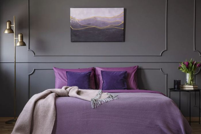 Purple and Gold Decor