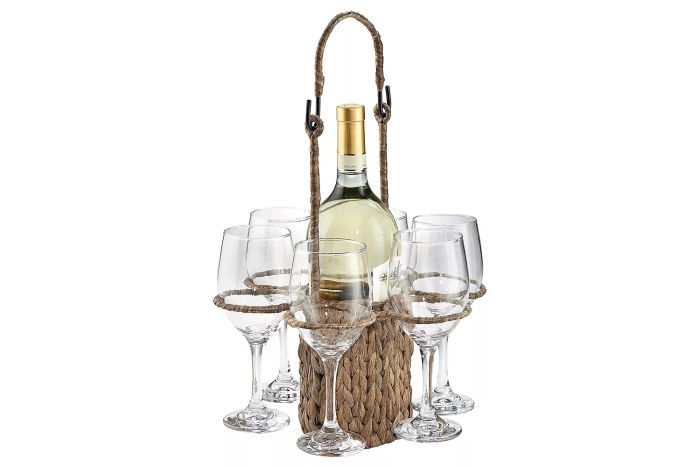 Artland Garden Terrace Wine Tote with Glasses