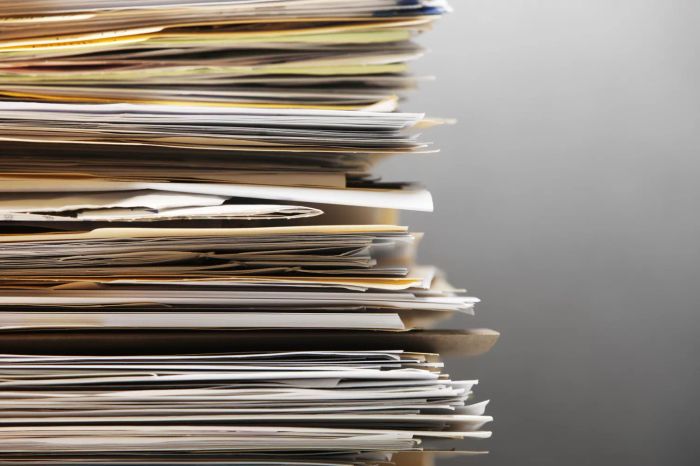 Image of a pile of files and papers