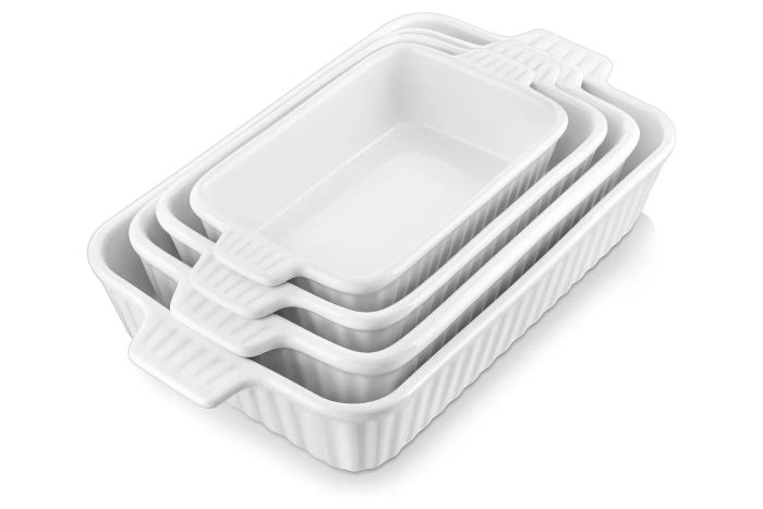 MALACASA Casserole Dishes for Oven, Porcelain