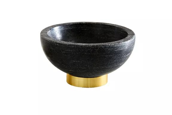 West Elm 4 Inch Marble & Brass Dip Bowls
