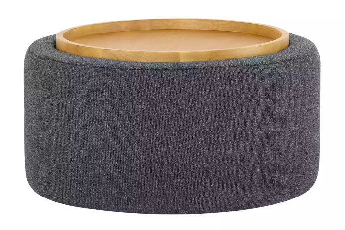 Beautiful Drew Stowaway Coffee Table with Storage by Drew Barrymore in Charcoal