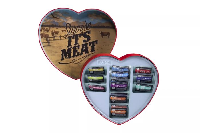 Man Crates Jerky Heart Box