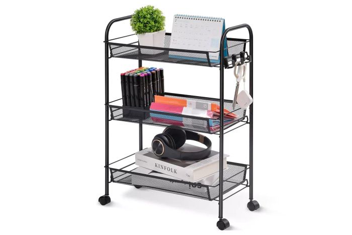 KINGRACK 3-Tier Rolling Cart Organizer