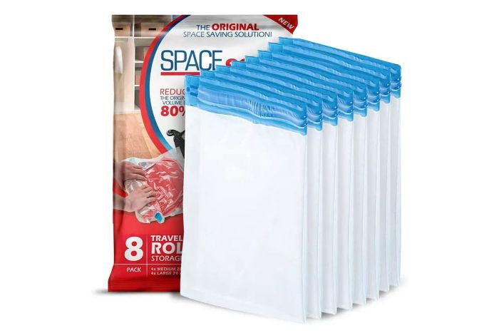 Spacesaver 8 x Premium Travel Roll-Up Compression Storage Bags