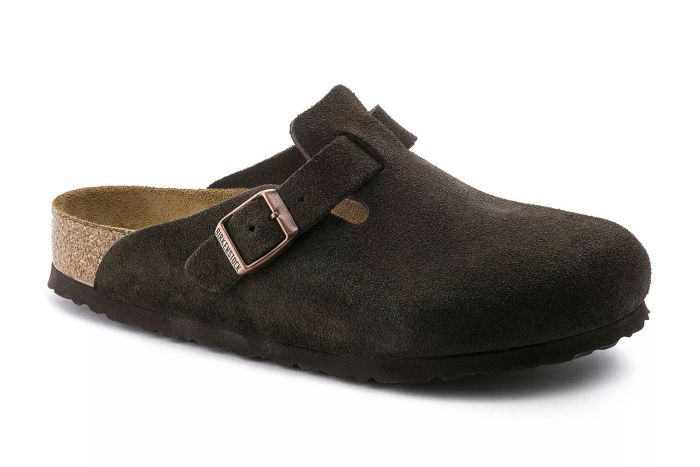 Suede Leather with Soft Footbed in Boston Style