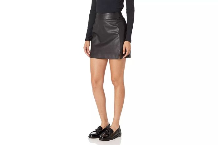 Amazon The Drop Women's Aiden Vegan Leather A-line Skirt