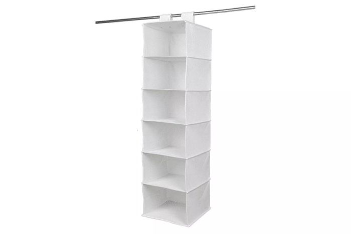 Walmart Mainstays 6 Shelf Non Woven Hanging Closet Organizer