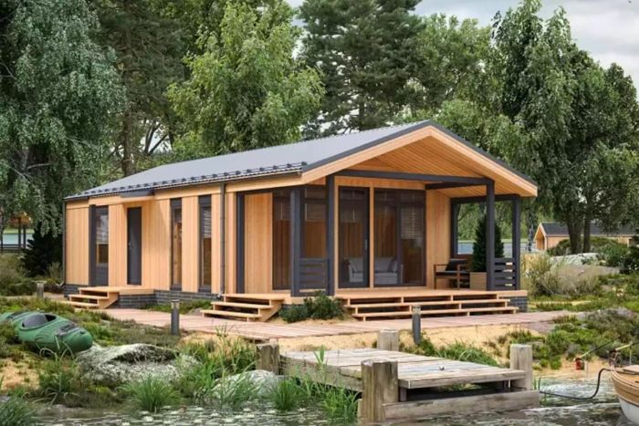 Modern prefab tiny house with modular luxury design