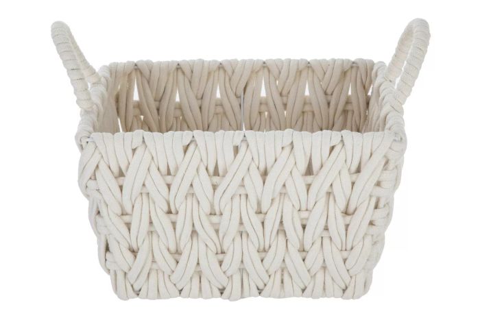 Better Homes & Gardens Medium White Woven Rope Decorative Storage Basket