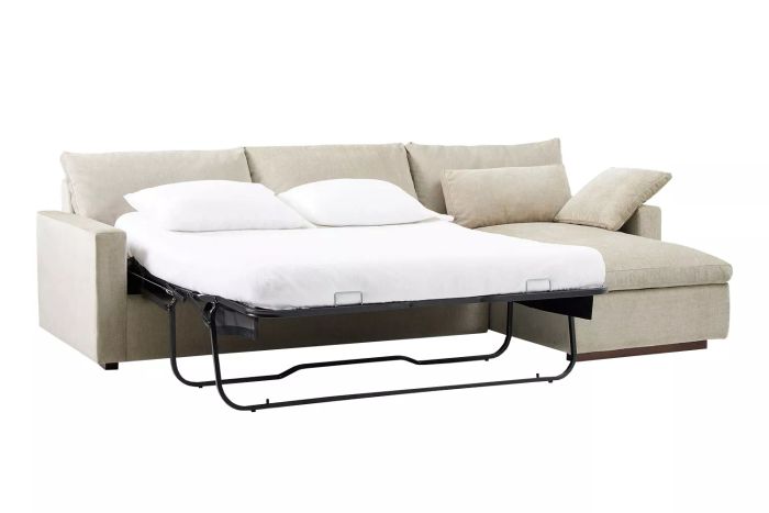 West Elm Harmony Sleeper Sectional with Storage Chaise