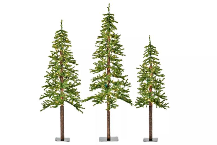 The Holiday Aisle Alpine 72' Lighted Pine Christmas Tree with Plastic Trunks