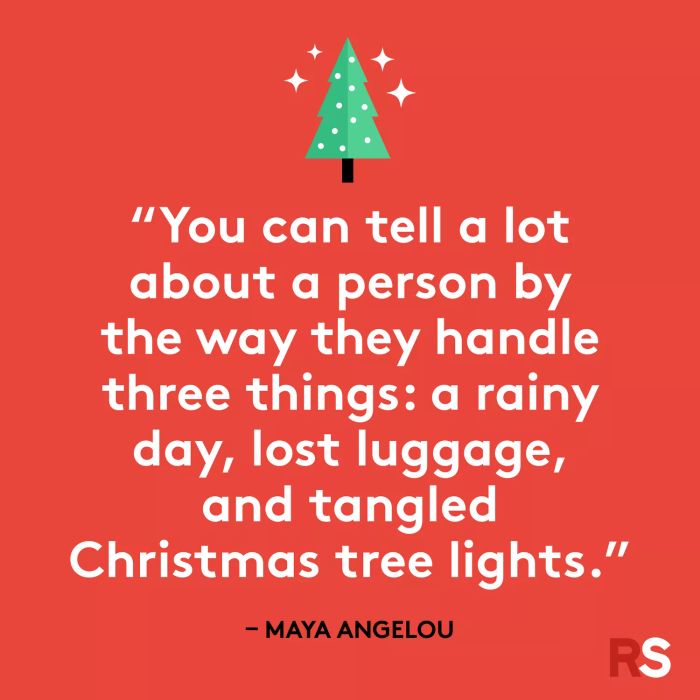 You can learn a lot about someone by how they deal with three situations: a rainy day, misplaced luggage, and tangled Christmas lights.