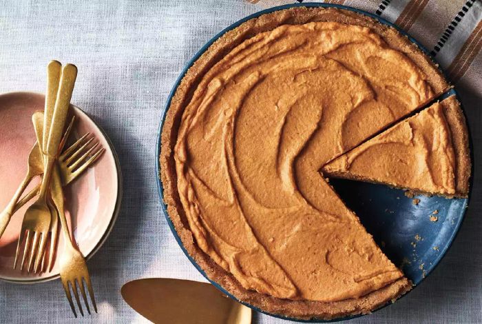 A no-bake pumpkin pie that's quick, easy, and perfect for autumn.