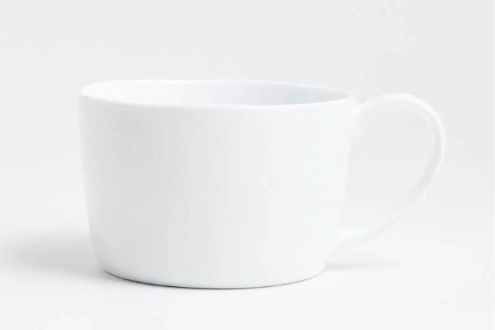 Crate & Barrel Mercer White Porcelain Jumbo Mug