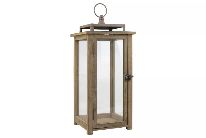Stonebriar 18-Inch Rustic Wooden Candle Hurricane Lantern available on Amazon during Black Friday deals