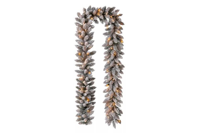 The Twillery Co. Ernberg 9ft Flocked Christmas Garland