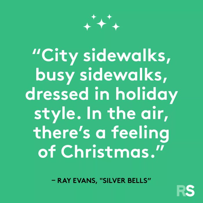 City streets, bustling sidewalks, adorned in festive fashion. The air is filled with the spirit of Christmas.