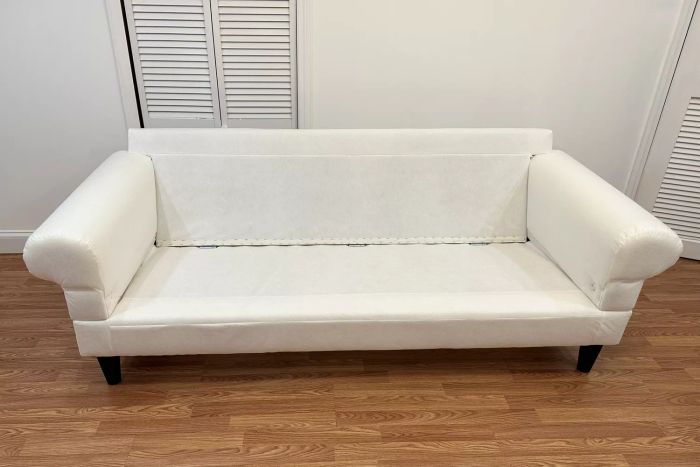 The IKEA Uppland Sofa without its cushions