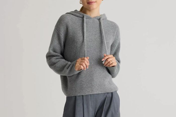 Mongolian Cashmere Fisherman Hoodie Pullover