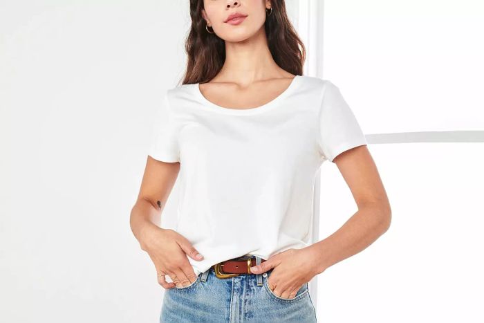 Quince Cotton Modal Scoop Neck Tee