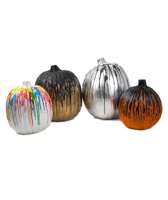 Creative pumpkin ideas without carving - Drip Pumpkins