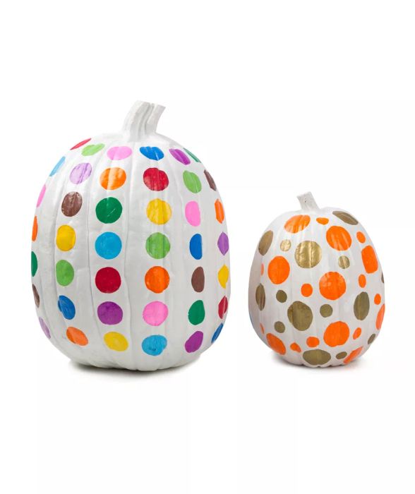 No carve pumpkin ideas - Dotted Pumpkins