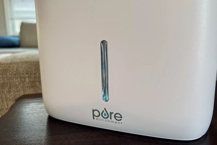 The water tank of the Pure Enrichment Dry Deluxe Dehumidifier