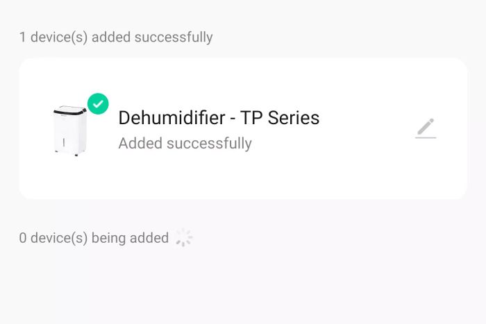 The mobile application designed to manage the Honeywell Smart WiFi Energy Star Dehumidifier