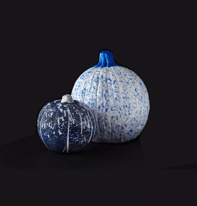 No carve pumpkin ideas - Splatter Paint Pumpkins