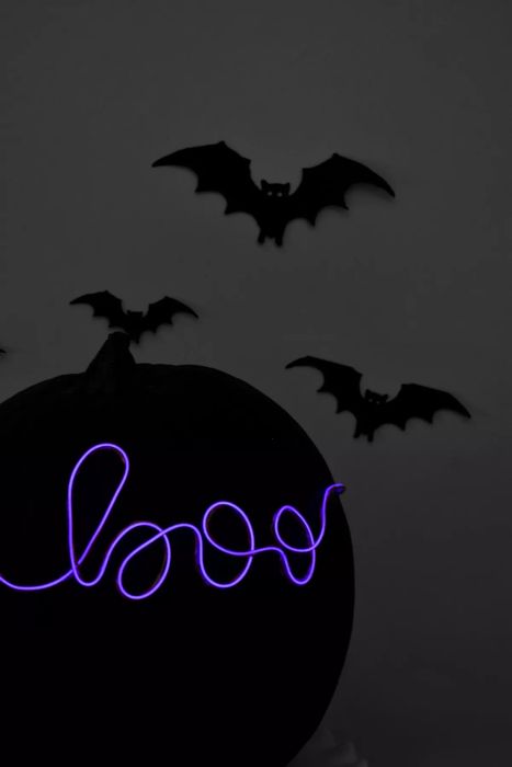 Creative no-carve pumpkin ideas - Neon Glowing Pumpkin