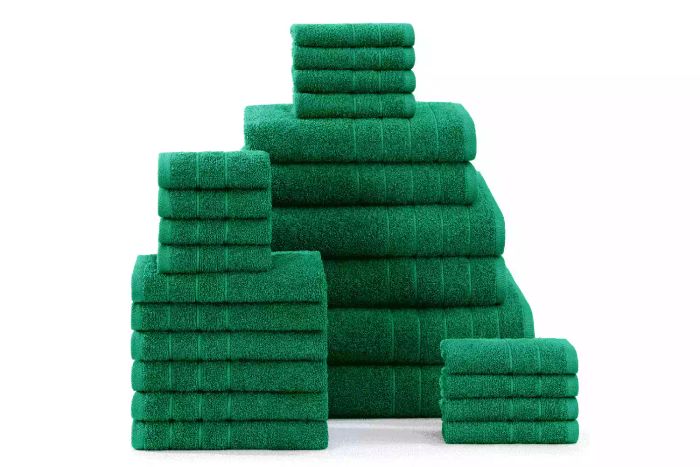 Casa Platino 24-Piece 100% Cotton Bath Towel Set