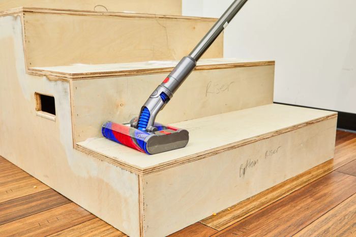 Dyson Omni-Glide+ Cordless Vacuum cleaning the stairs with ease