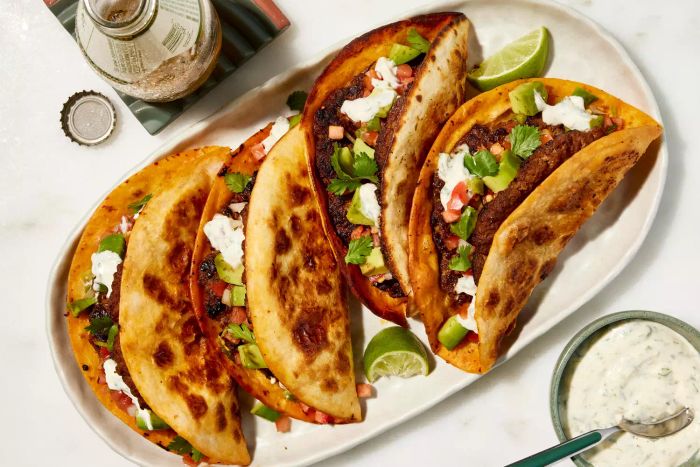 Smash Burger Tacos are served with a delicious twist.