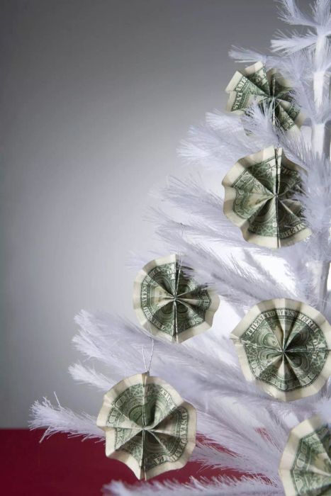 Money Decorations on a Tree