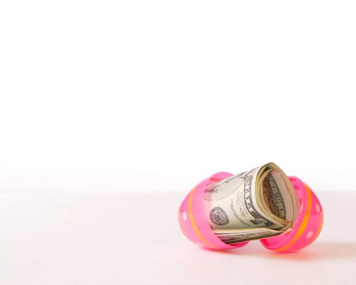 A Money-filled Plastic Easter Egg