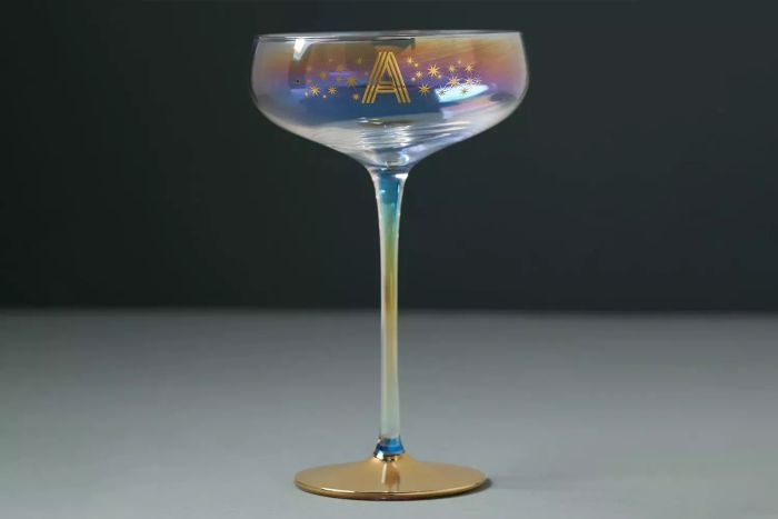 Camille Monogram Coupe Glass