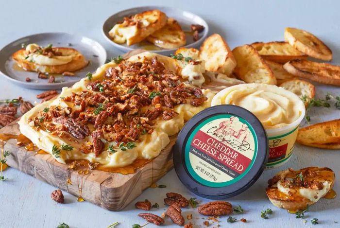 A photo of Trader Joe's Unexpected Cheddar Cheese Spread