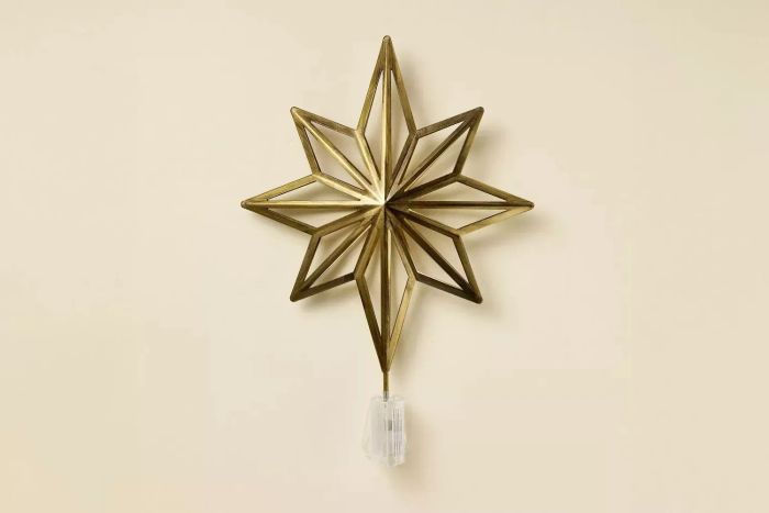 Target Hearth & Hand with Magnolia Antique Brass Star Christmas Tree Topper