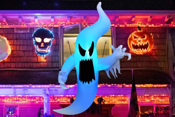 GOOSH 6 FT Halloween Inflatables Ghost Outdoor Window Decorations