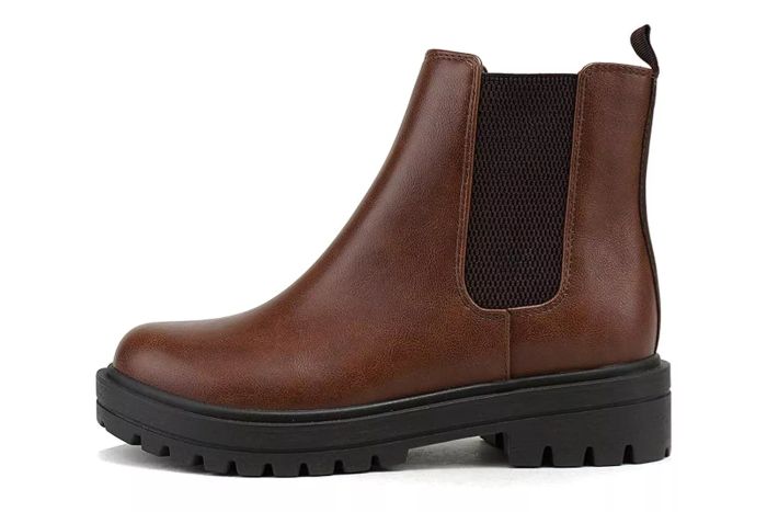 Soda Pilot ~ Women's Low Heel Chelsea Bootie with Double Elastic Gore