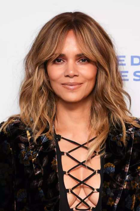 Halle Berry showcasing a trendy shaggy hairstyle